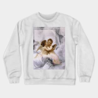 Aesthetics, darkness, gothic, romantic, moon, dark academia, love, romantic, statue, vintage, retro, artistic, artsy, classy, butterfly, flowers, floral Crewneck Sweatshirt